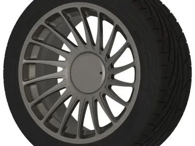 3SDM 004 Aftermarket Wheel Low-poly 3D model