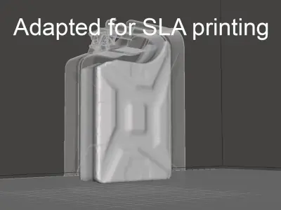 Metal petrol FUEL CANISTER  Jerry Can 3D models Printable 3D print model