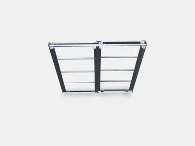 PAX Pair of sliding door frames w rail 5 Low-poly 3D model