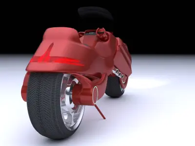 Futuristic bike TM Scroller Free 3D model