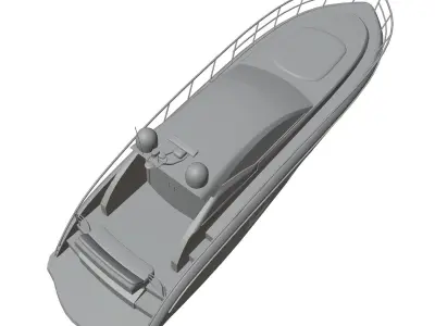 Yacht motor boat 3D model