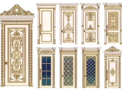 Doors Collection 0302 Low-poly 3D model