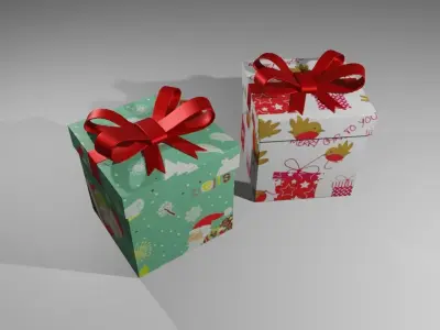 Gift Box - Caixa de Presente Low-poly 3D model