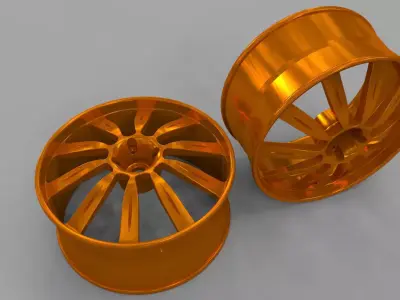 wheel car racing rim 3D model