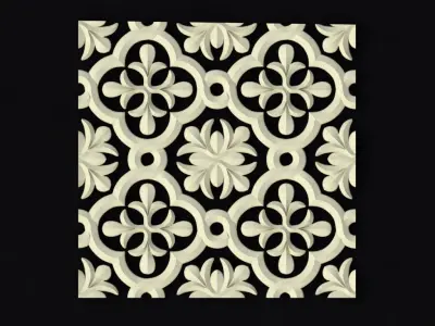 Central decor ornament for furniture 3D model 299