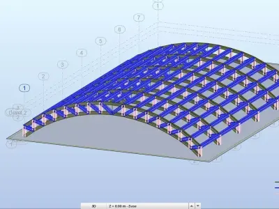 Hangar Design High Detail Model Revit Structure 3D model