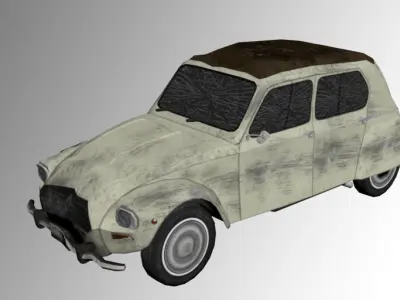 Citroen Dyane 6 - 1980 Low-poly 3D model