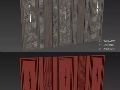 Decorative V90 Wall Panels 3D model