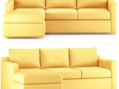 Barrett II Reversible Sectional Low-poly 3D model