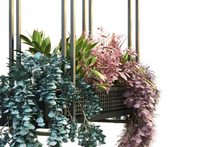 indoor metal plant box set 196 3D model