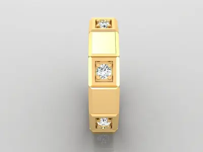 Ring M23 The luxury female ring with gems wedding 3D print model