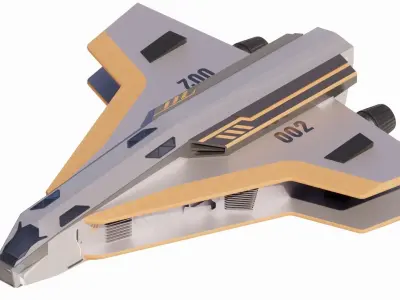 Sci-fi Neo Spacecraft 002 3D model