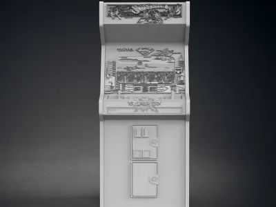 Superman Arcade Cabinet with Lithophane 3D print model