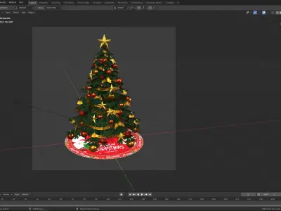 Christmas Tree Low-poly 3D model