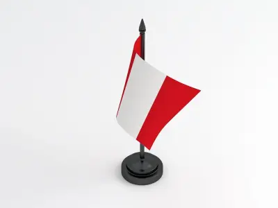 Table Flag Peru 3D model