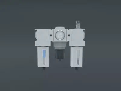 3D Air Compressor Model Low-poly 3D model