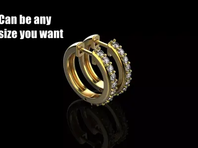 hoop earring model 580 3D print model