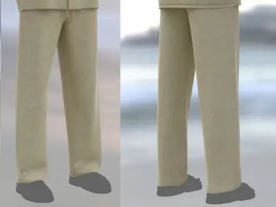 Pants 9  Low-poly 3D model