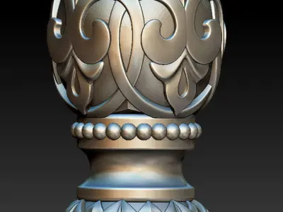 Columns ornate urn 3D model