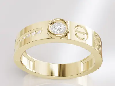 Jewelry Diamond Ring Model RG05 Free 3D print model