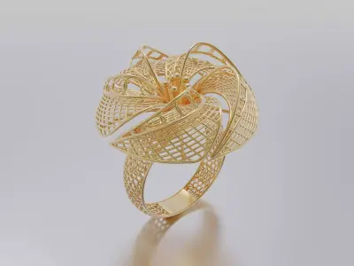 women ring 3D print model 3