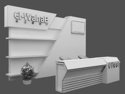 Booth Exhibition Stand a468b 3D model