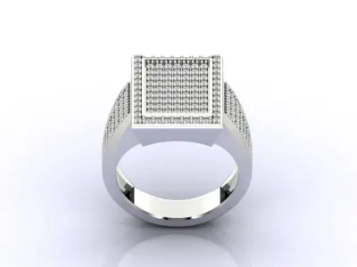 Print Ready STL 3DM  Gents Rings Diamond Men Ring  3D print model 71
