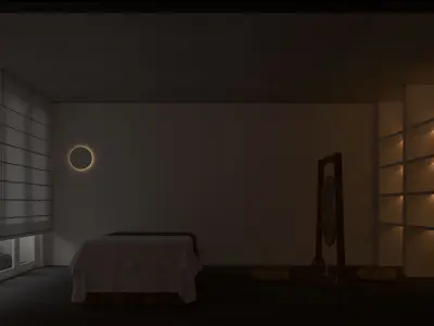 Zen Style Clubhouse Interior 3D model