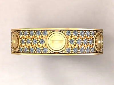 Love Ring C Pave Big Size 3D print model