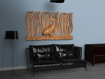 Underwater bas relief 3D print model