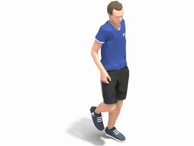 rest pose Exercise Man Animation Low-poly 3D model