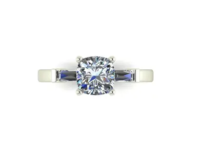 Diamond Women Fashion Ring R11 3D print model