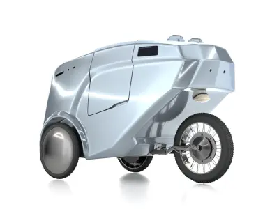 Autonomous delivery robot concept 3D model