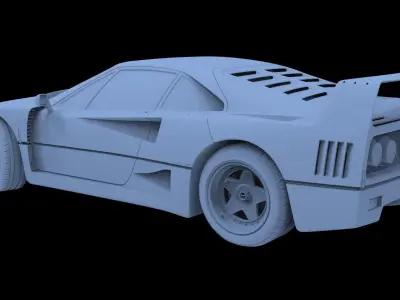 FERRARI F40 READY TO 3D PRINT 3D model