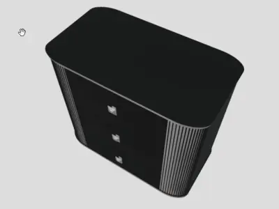 Bold and Beautiful The Sleek Black Bedside Table 3D model