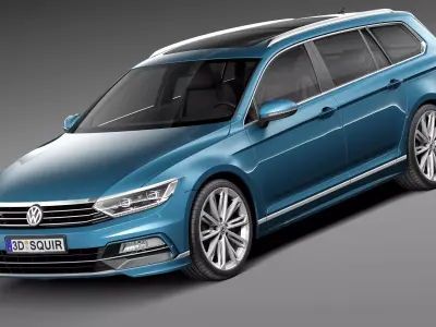 Volkswagen Passat Variant R-line 2015 3D model