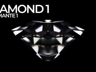 Diamonds Pack Low-poly 3D model