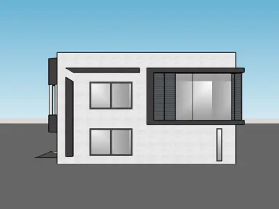 Architectural 3D model modern house 3D model