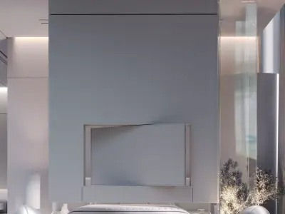 Modern Luxury Villa Bedroom Interior 3D Model MAX 3D model