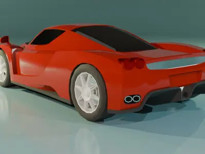 Gameready Ferrari Enzo Low-poly 3D model