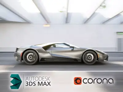 Tunel scene for car rendering SWR2 3D model