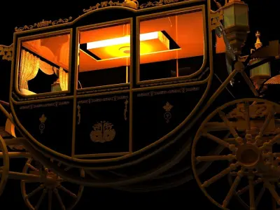 Chinese horse carriage 3D model