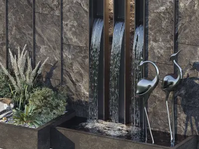 Waterfall fountains cascade 35 3D model