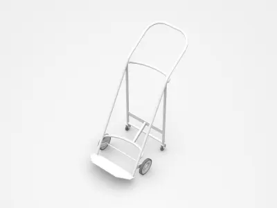 Incline Tool Cart On Wheels 3D model