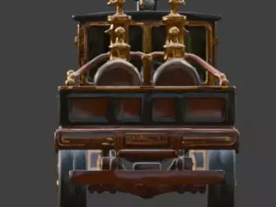 Steampunk Heavy Cargo Truck 3D Model Low-poly 3D model