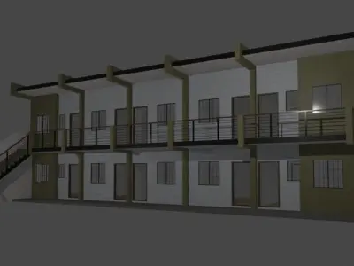 Game-Ready Studio Apartment Complex Low-poly 3D model
