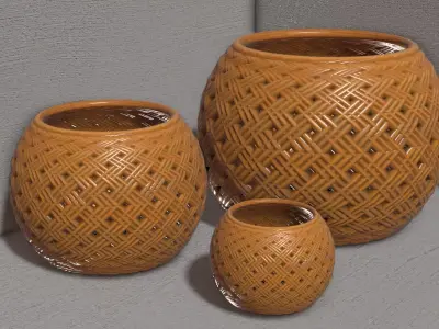 Bamboo basket Free 3D print model