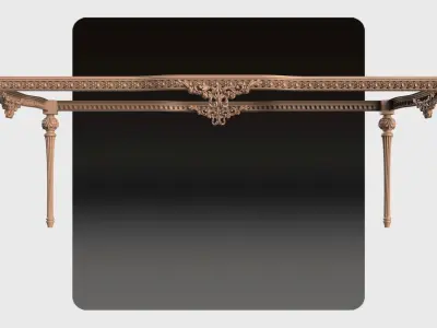 Carved dinner table for cnc 15 3D model