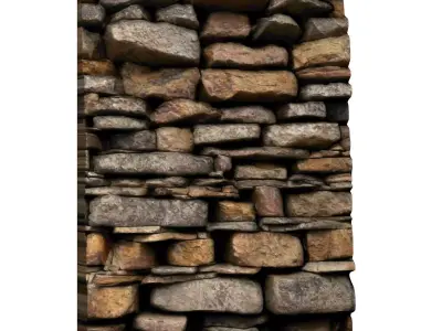 Dirt Covered Stone Wall Asset 3D print model