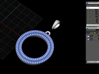 Round channel set pendant model 677 3D print model